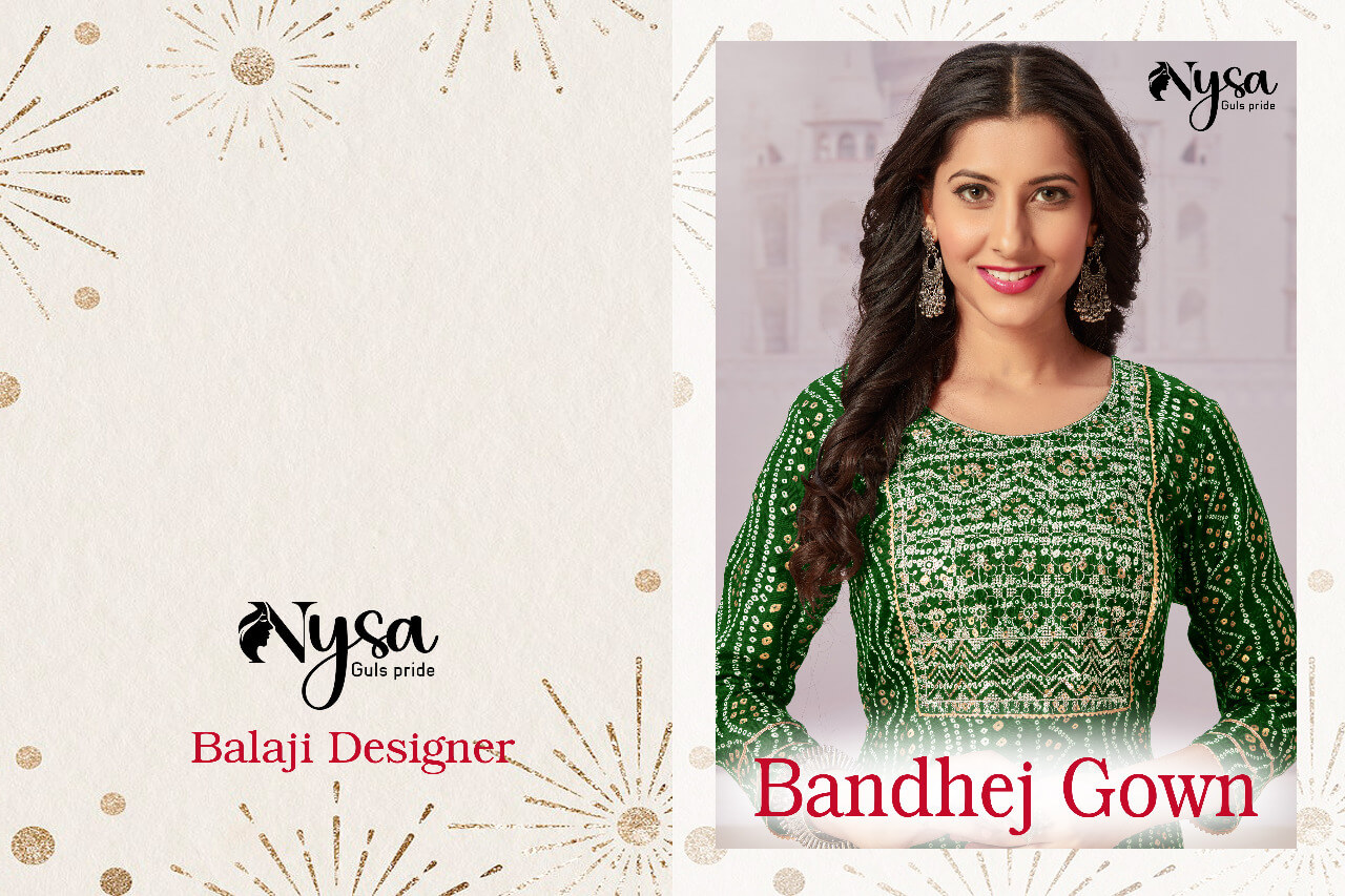 Bandhej Gown BY NYSA